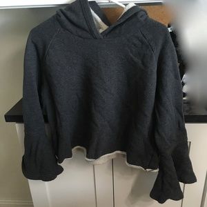 Adorable Stylish Melrose and Market Bell Sleeve Women's Grey Hoodie Sz M